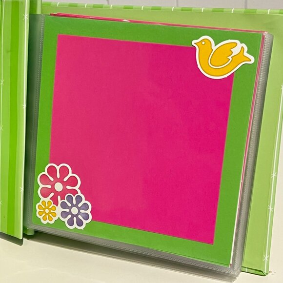 Stampin' Up! Retired Vintage Green Stripe 6x6 Scrapbook Album Groovy Pages - Picture 6 of 7